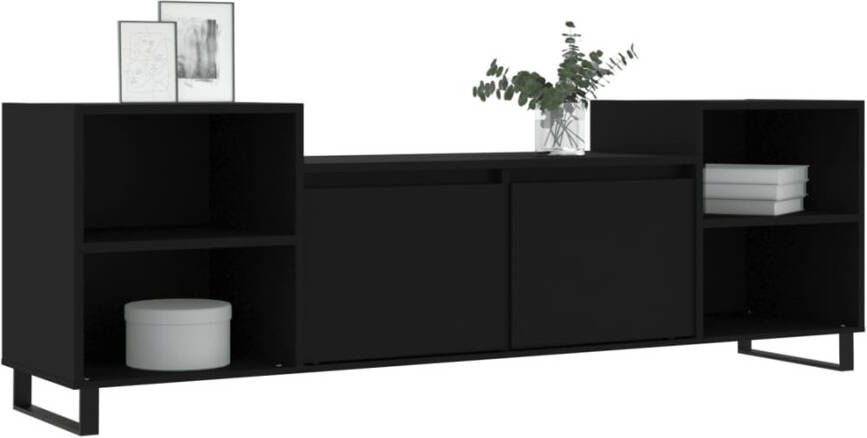 VidaXL -Tv-meubel-160x35x55-cm-bewerkt-hout-zwart - Foto 2