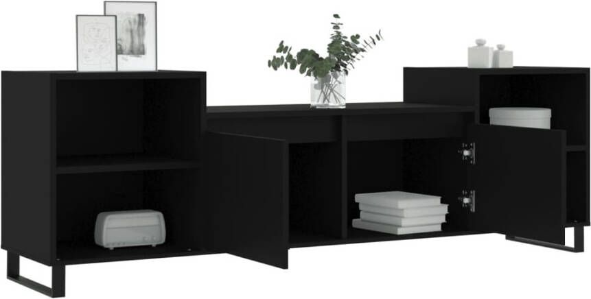 VidaXL -Tv-meubel-160x35x55-cm-bewerkt-hout-zwart - Foto 3