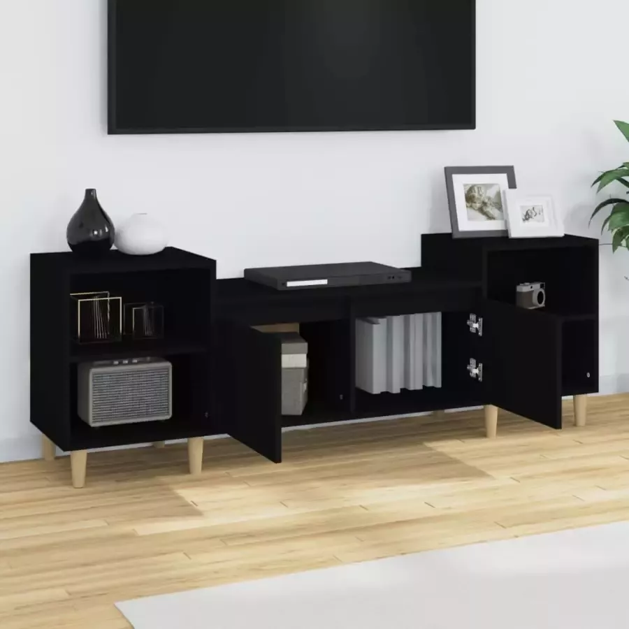 VidaXL -Tv-meubel-160x35x55-cm-bewerkt-hout-zwart - Foto 5