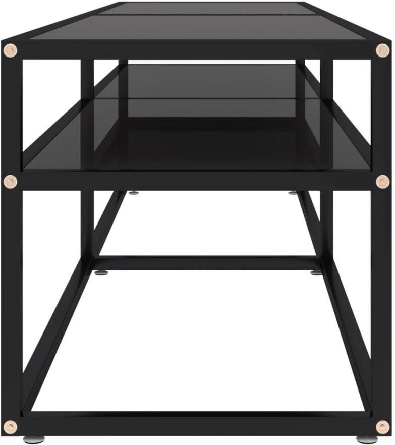 VidaXL -Tv-meubel-160x40x40 5-gehard-glas-zwart