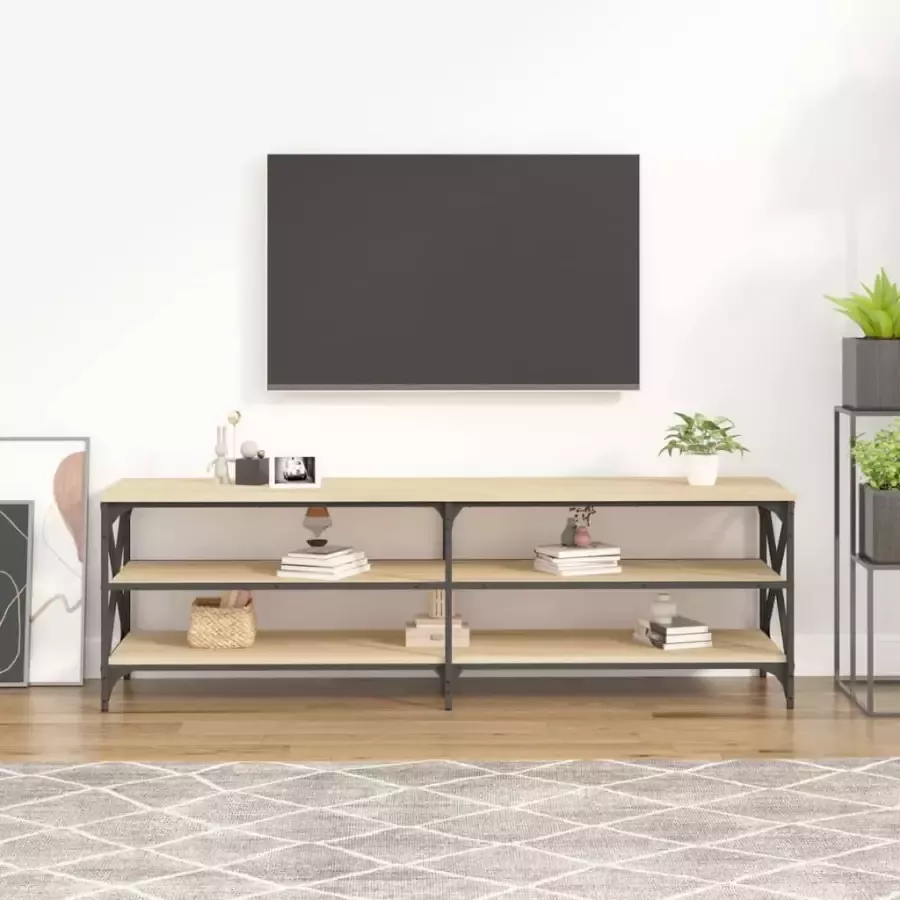 VidaXL -Tv-meubel-160x40x50-cm-bewerkt-hout-sonoma-eikenkleurig