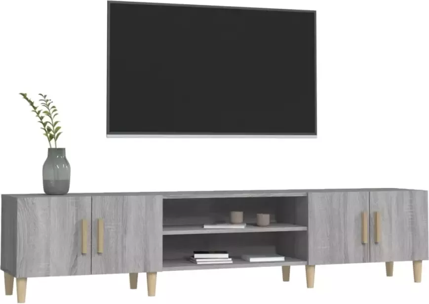 VidaXL -Tv-meubel-180x31 5x40-cm-bewerkt-hout-grijs-sonoma-eikenkleurig - Foto 4