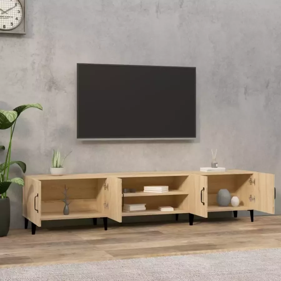 VidaXL -Tv-meubel-180x31 5x40-cm-bewerkt-hout-sonoma-eikenkleurig - Foto 1