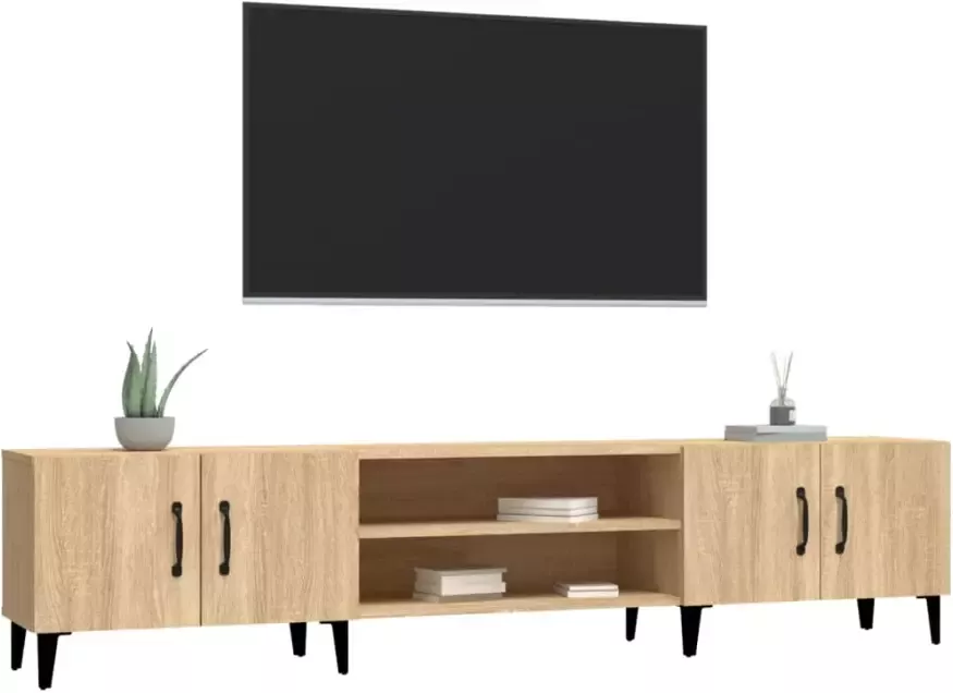 VidaXL -Tv-meubel-180x31 5x40-cm-bewerkt-hout-sonoma-eikenkleurig - Foto 4