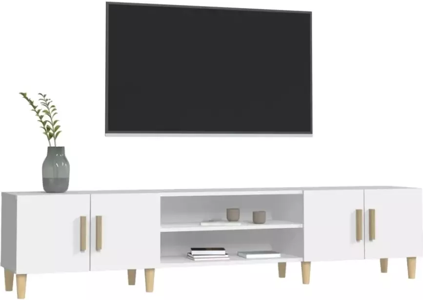 VidaXL -Tv-meubel-180x31 5x40-cm-bewerkt-hout-wit - Foto 4