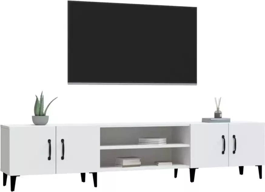 VidaXL -Tv-meubel-180x31 5x40-cm-bewerkt-hout-wit - Foto 2