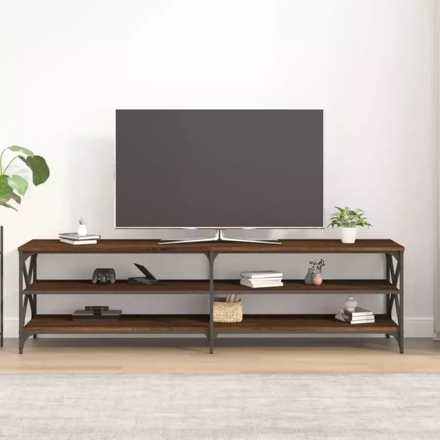 VidaXL -Tv-meubel-180x40x50-cm-bewerkt-hout-bruineikenkleurig