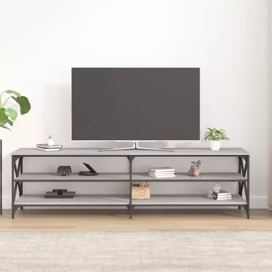 VidaXL -Tv-meubel-180x40x50-cm-bewerkt-hout-grijs-sonoma-eikenkleurig - Foto 5