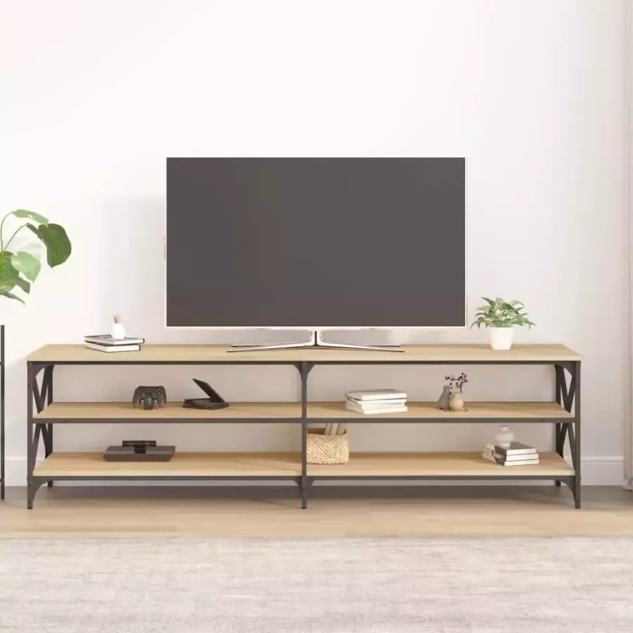 VidaXL -Tv-meubel-180x40x50-cm-bewerkt-hout-sonoma-eikenkleurig - Foto 1