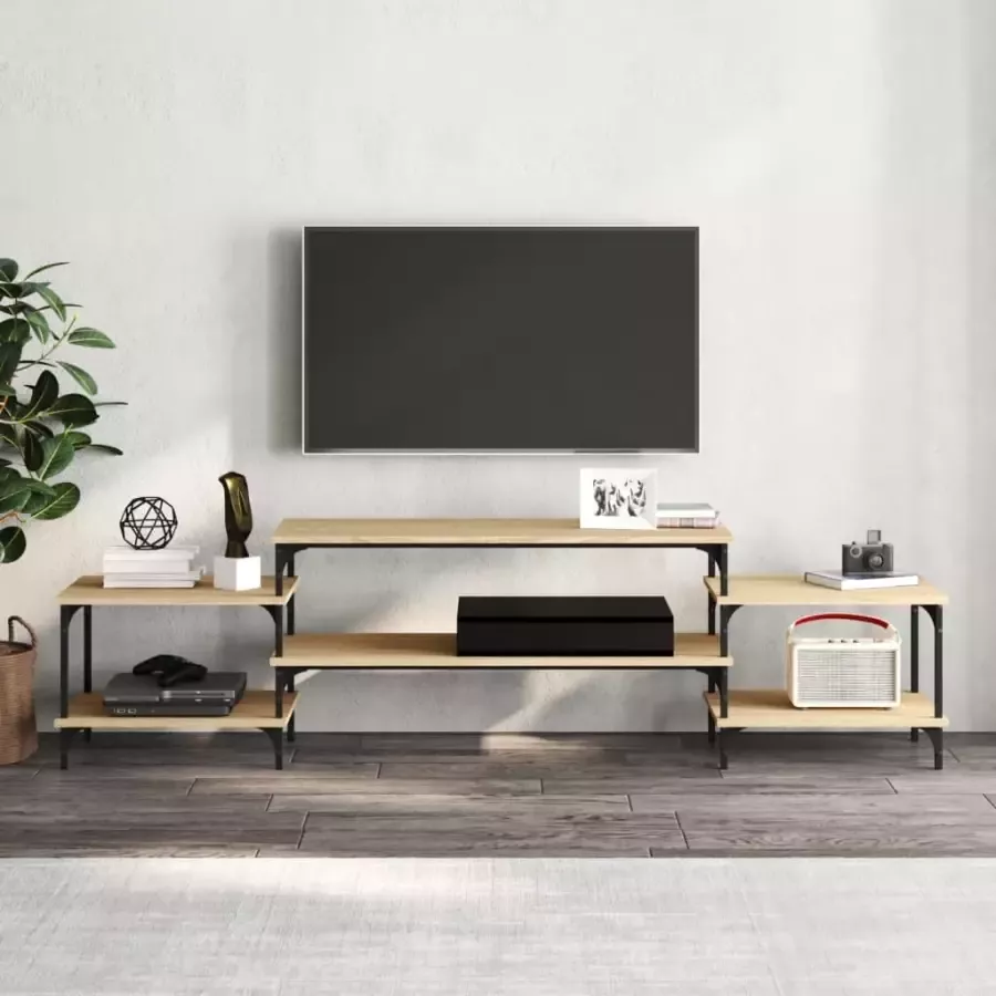 VidaXL -Tv-meubel-197x35x52-cm-bewerkt-hout-sonoma-eikenkleurig - Foto 1