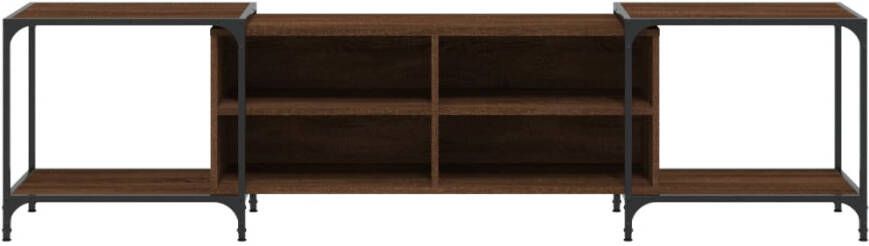 VidaXL -Tv-meubel-203x37x50-cm-bewerkt-hout-bruineikenkleurig - Foto 4