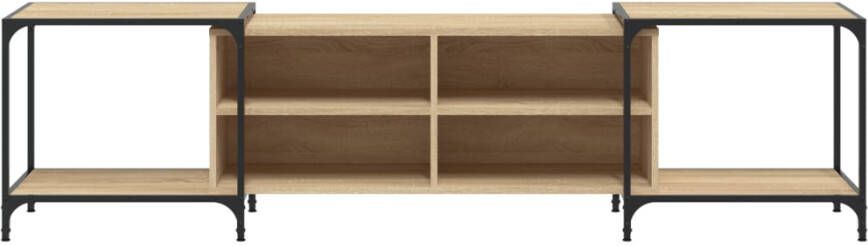 VidaXL -Tv-meubel-203x37x50-cm-bewerkt-hout-sonoma-eikenkleurig - Foto 4