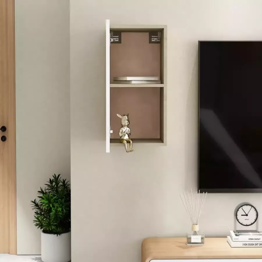 VidaXL -Tv-meubel-30 5x30x60-cm-bewerkt-hout-wit-en-sonoma-eikenkleurig