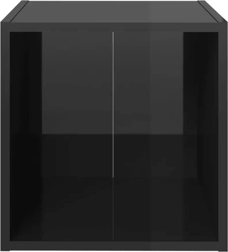 VidaXL -Tv-meubel-37x35x37-cm-spaanplaat-hoogglans-zwart