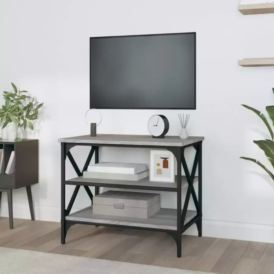 VidaXL -Tv-meubel-60x40x50-cm-bewerkt-hout-grijs-sonoma-eikenkleurig - Foto 2