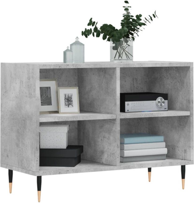 VidaXL -Tv-meubel-69 5x30x50-cm-bewerkt-hout-betongrijs - Foto 6