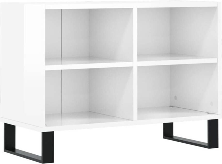 VidaXL -Tv-meubel-69 5x30x50-cm-bewerkt-hout-hoogglans-wit - Foto 6