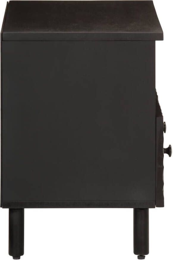 VidaXL -Tv-meubel-70x33x46-cm-massief-mangohout-zwart - Foto 3