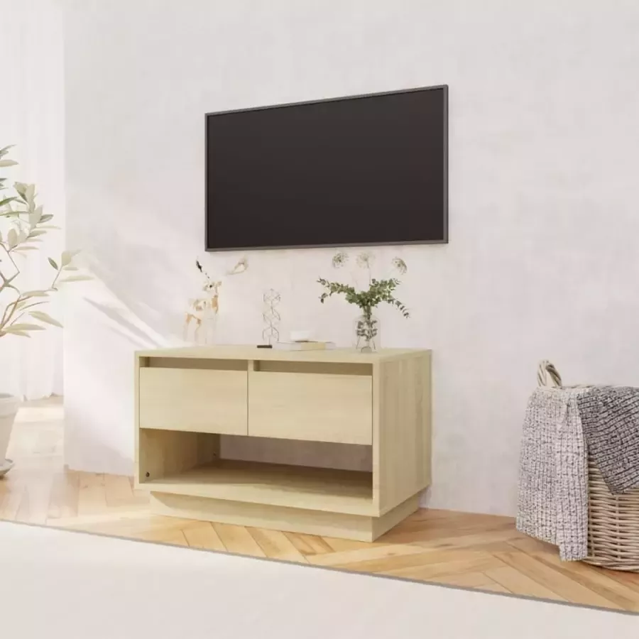 VidaXL -Tv-meubel-70x41x44-cm-spaanplaat-sonoma-eikenkleurig - Foto 2