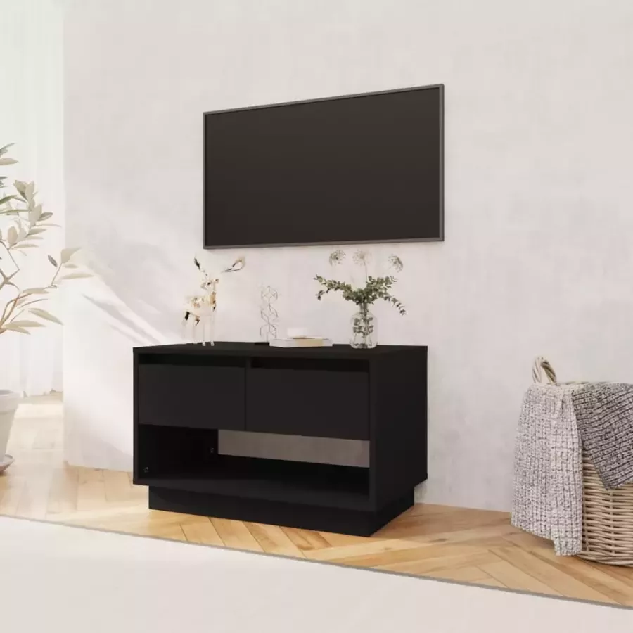 VidaXL -Tv-meubel-70x41x44-cm-bewerkt-hout-zwart - Foto 3