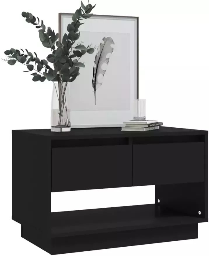 VidaXL -Tv-meubel-70x41x44-cm-bewerkt-hout-zwart - Foto 2