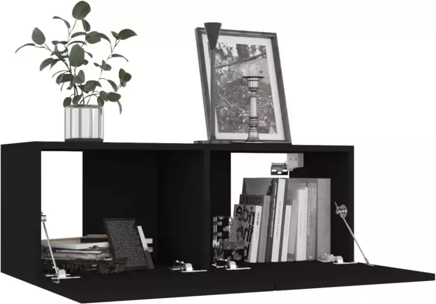 VidaXL -Tv-meubel-80x30x30-cm-bewerkt-hout-zwart