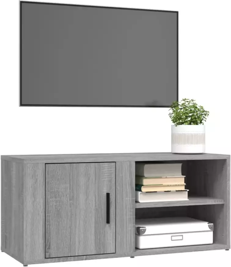 VidaXL -Tv-meubel-80x31 5x36-cm-bewerkt-hout-grijs-sonoma-eikenkleurig - Foto 2