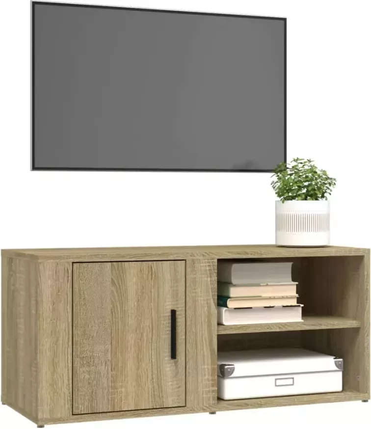 VidaXL -Tv-meubel-80x31 5x36-cm-bewerkt-hout-sonoma-eikenkleurig