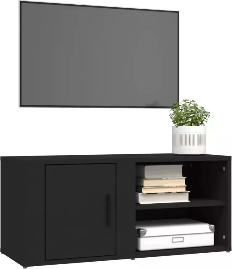 VIDAXL Tv-meubel 80x31 5x36 cm bewerkt hout zwart