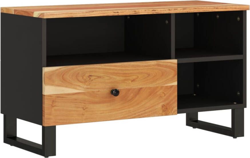 VidaXL -Tv-meubel-80x33x46-cm-massief-acaciahout-en-bewerkt-hout - Foto 4
