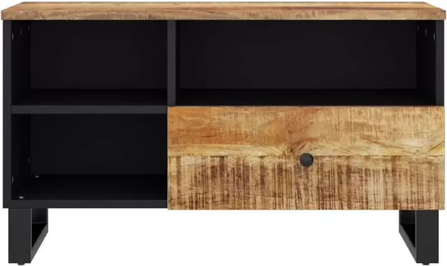VidaXL -Tv-meubel-80x33x46-cm-massief-mangohout-en-bewerkt-hout - Foto 4