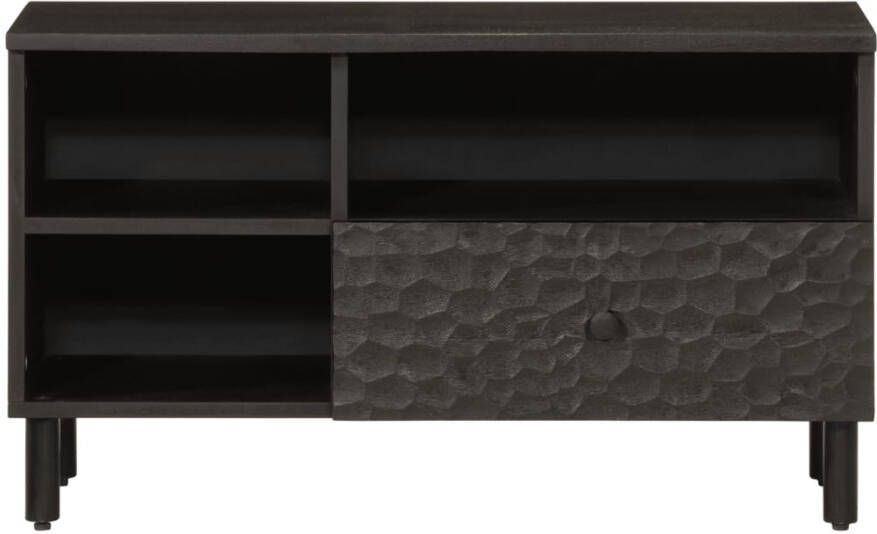 VidaXL -Tv-meubel-80x33x46-cm-massief-mangohout-zwart - Foto 4