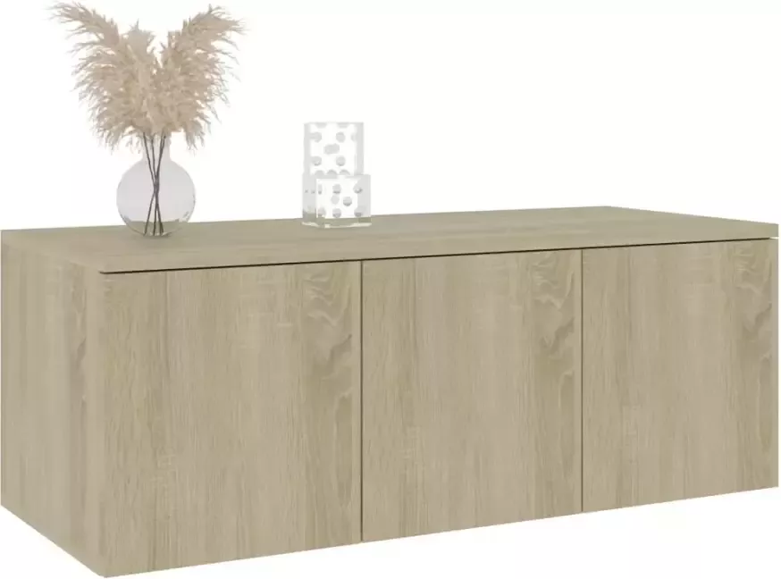 VidaXL -Tv-meubel-80x34x30-cm-bewerkt-hout-sonoma-eikenkleurig - Foto 3