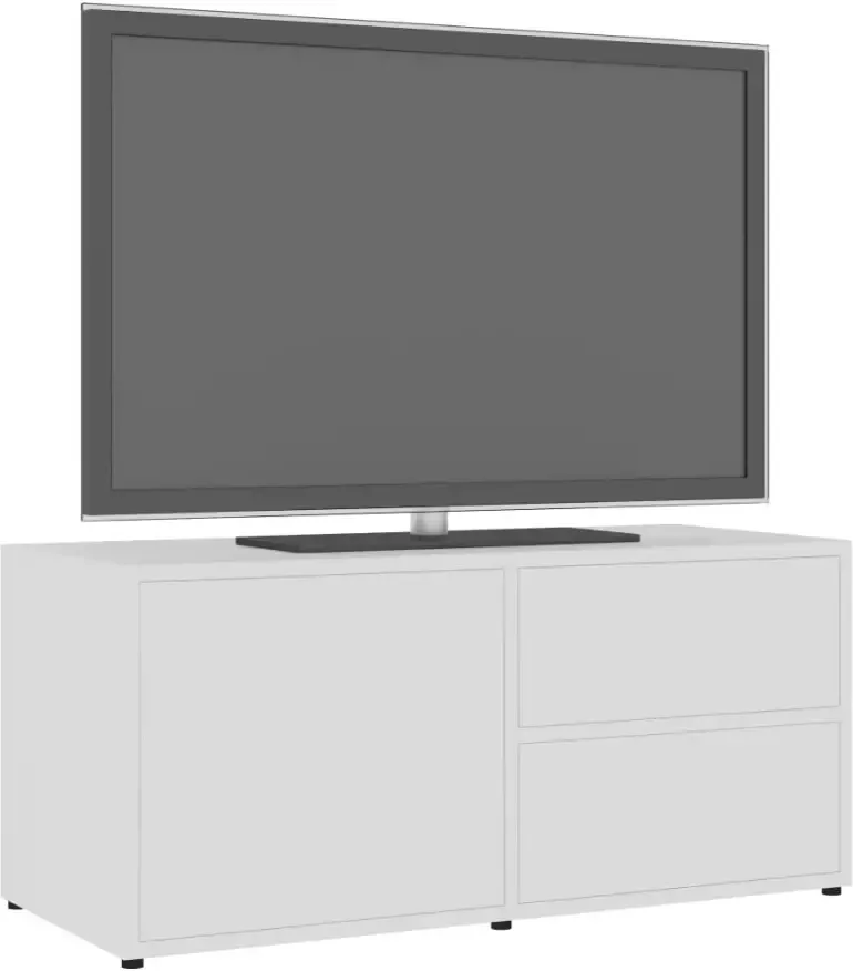 VidaXL -Tv-meubel-80x34x36-cm-bewerkt-hout-wit - Foto 3