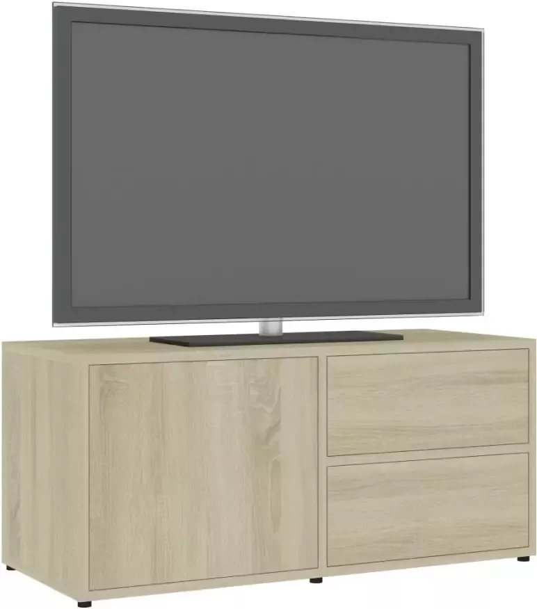 VidaXL -Tv-meubel-80x34x36-cm-bewerkt-hout-sonoma-eikenkleurig - Foto 5