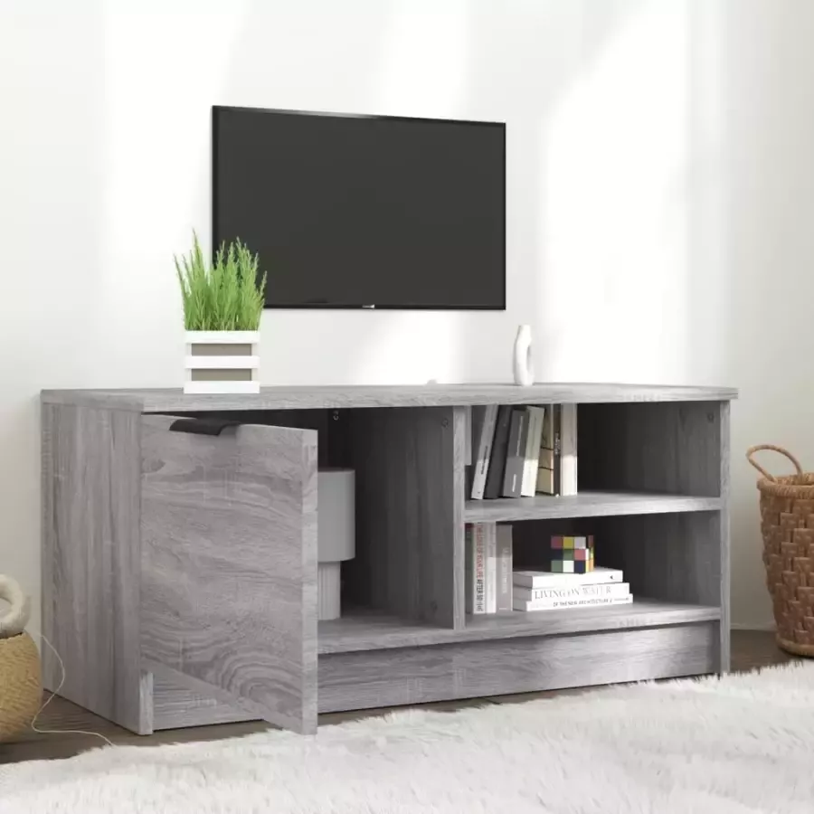 VidaXL -Tv-meubel-80x35x36 5-cm-bewerkt-hout-grijs-sonoma-eikenkleurig - Foto 3