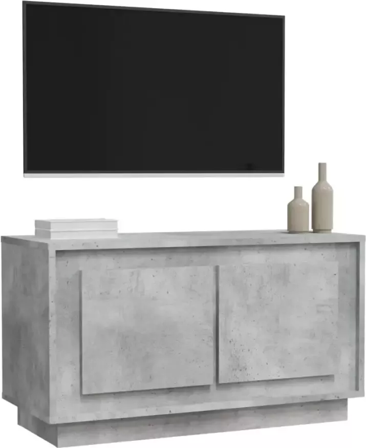 VidaXL -Tv-meubel-80x35x45-cm-bewerkt-hout-betongrijs - Foto 3