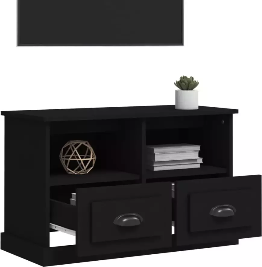 VidaXL -Tv-meubel-80x35x50-cm-bewerkt-hout-zwart