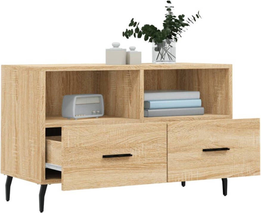 Prolenta Premium INFIORI Tv-meubel 80x36x50 cm bewerkt hout sonoma eiken - Foto 5