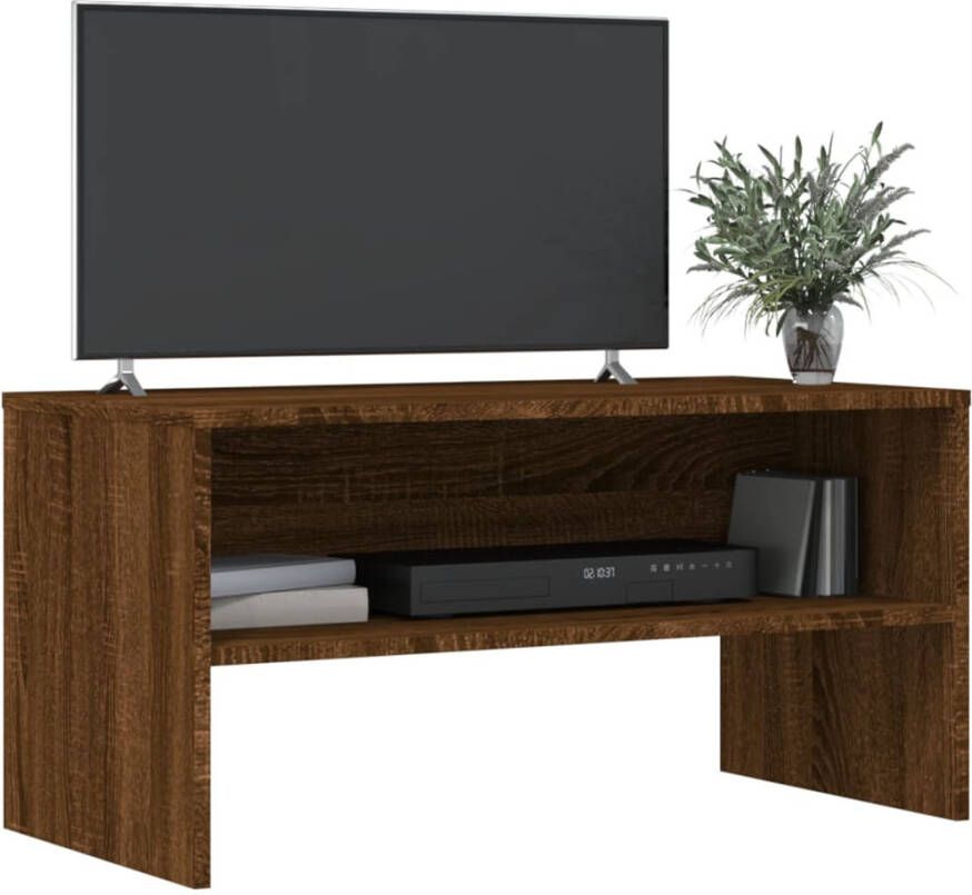 VidaXL -Tv-meubel-80x40x40-cm-bewerkt-hout-bruineikenkleurig - Foto 1