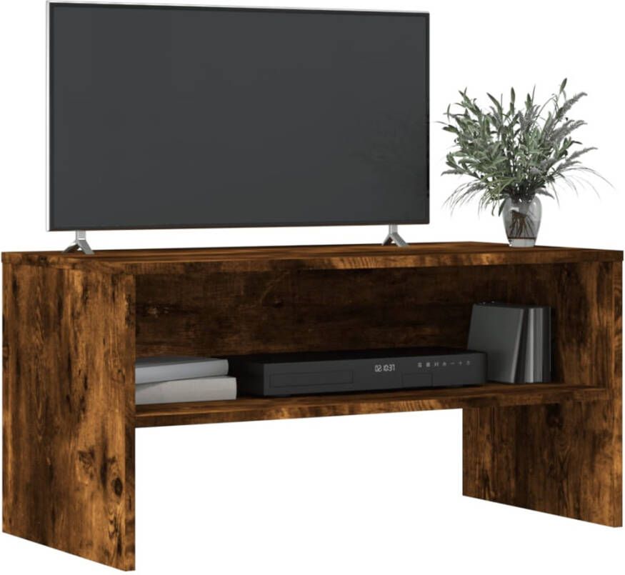 VidaXL -Tv-meubel-80x40x40-cm-bewerkt-hout-gerookt-eikenkleurig - Foto 1