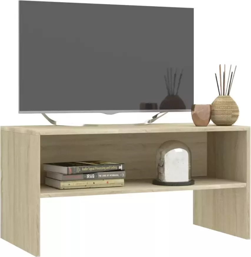 VidaXL -Tv-meubel-80x40x40-cm-bewerkt-hout-sonoma-eikenkleurig - Foto 1