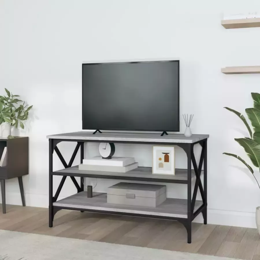 VidaXL -Tv-meubel-80x40x50-cm-bewerkt-hout-grijs-sonoma-eikenkleurig - Foto 5