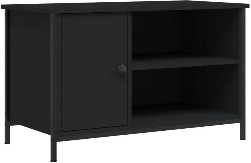 VidaXL -Tv-meubel-80x40x50-cm-bewerkt-hout-zwart - Foto 4