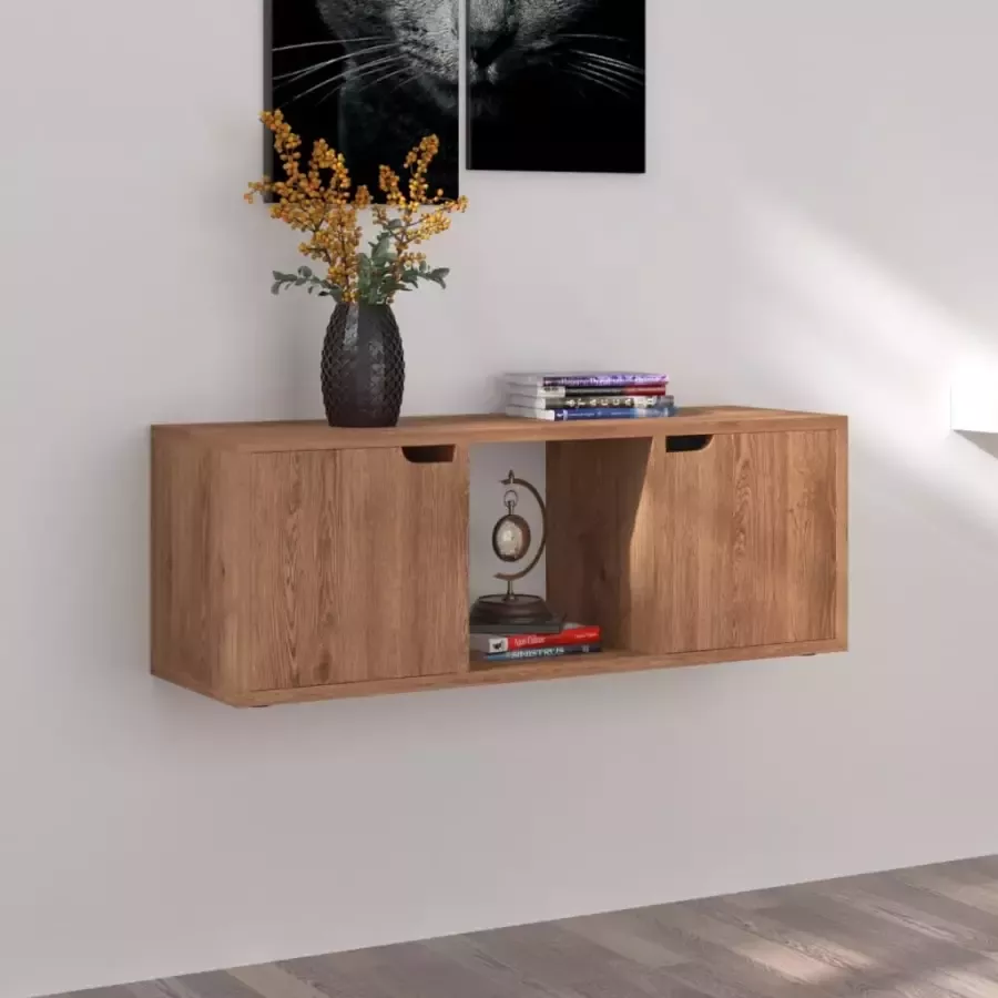 VidaXL -Tv-meubel-88 5x27 5x30 5-cm-bewerkt-hout-bruin-eikenkleurig - Foto 2