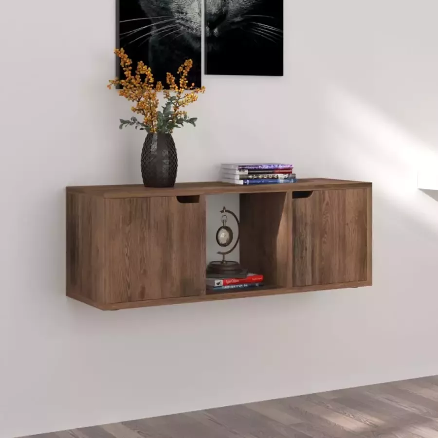 VidaXL -Tv-meubel-88 5x27 5x30 5-cm-bewerkt-hout-gerookt-eikenkleurig - Foto 2