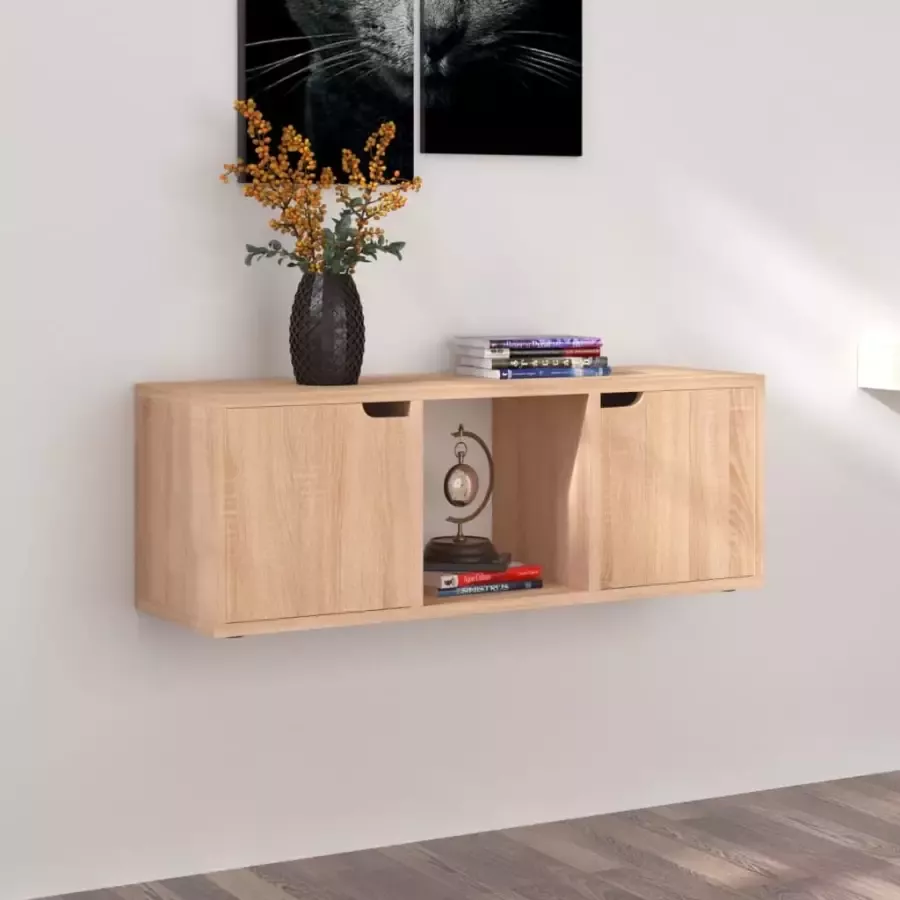 VidaXL -Tv-meubel-88 5x27 5x30 5-cm-bewerkt-hout-sonoma-eikenkleurig