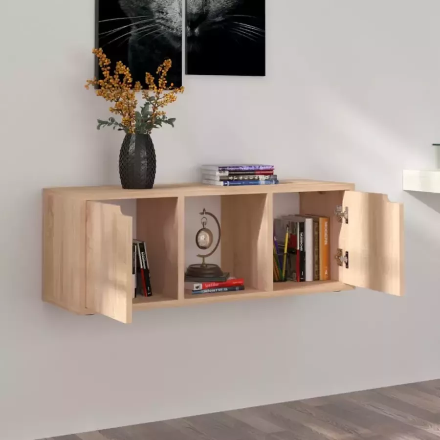 VidaXL -Tv-meubel-88 5x27 5x30 5-cm-bewerkt-hout-sonoma-eikenkleurig - Foto 2