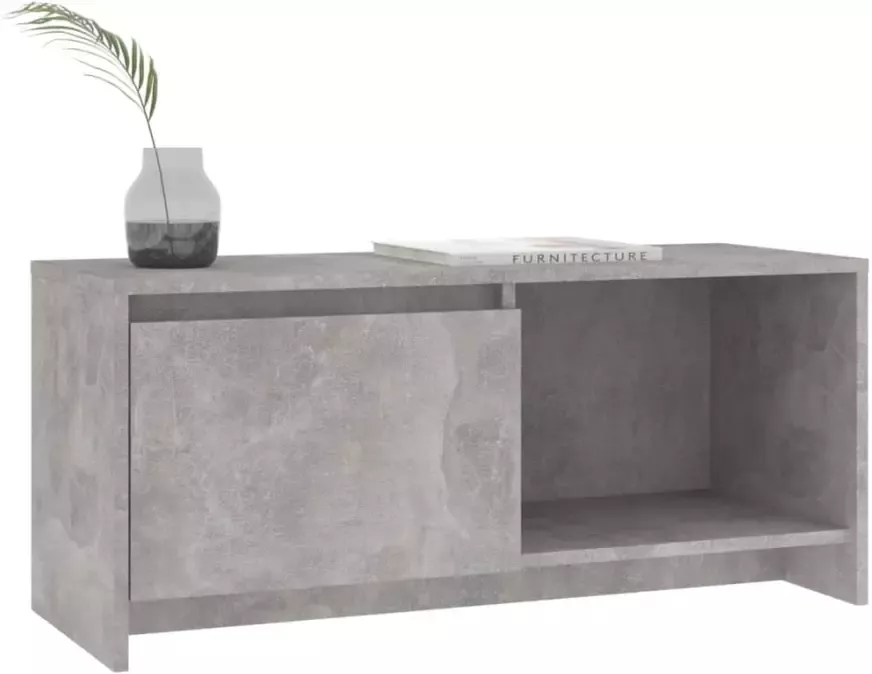 VIDAXL Tv-meubel 90x35x40 cm spaanplaat betongrijs