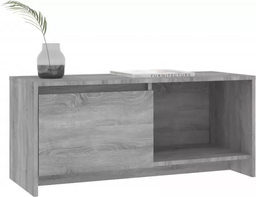 VidaXL -Tv-meubel-90x35x40-cm-bewerkt-hout-grijs-sonoma-eikenkleurig - Foto 2